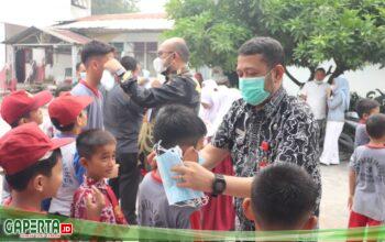Cegah Penularan Influenza di Sekolah, Dinas Kesehatan PALUTA dan BPBD Bagikan Masker Secara Gratis