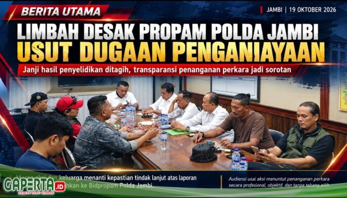 Limbah Desak Propam Polda Jambi Usut Tuntas Dugaan Penganiayaan Yang Seret Nama Polri, Janji Penyelidikan Ditagih