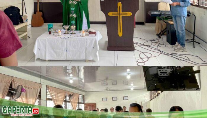 Kunjungan Kerohanian, Posbakumadin dan Gereja Katolik ST. Fransiskus Xaverius Dumai Gelar Ibadah Bersama Warga Binaan Rutan Dumai